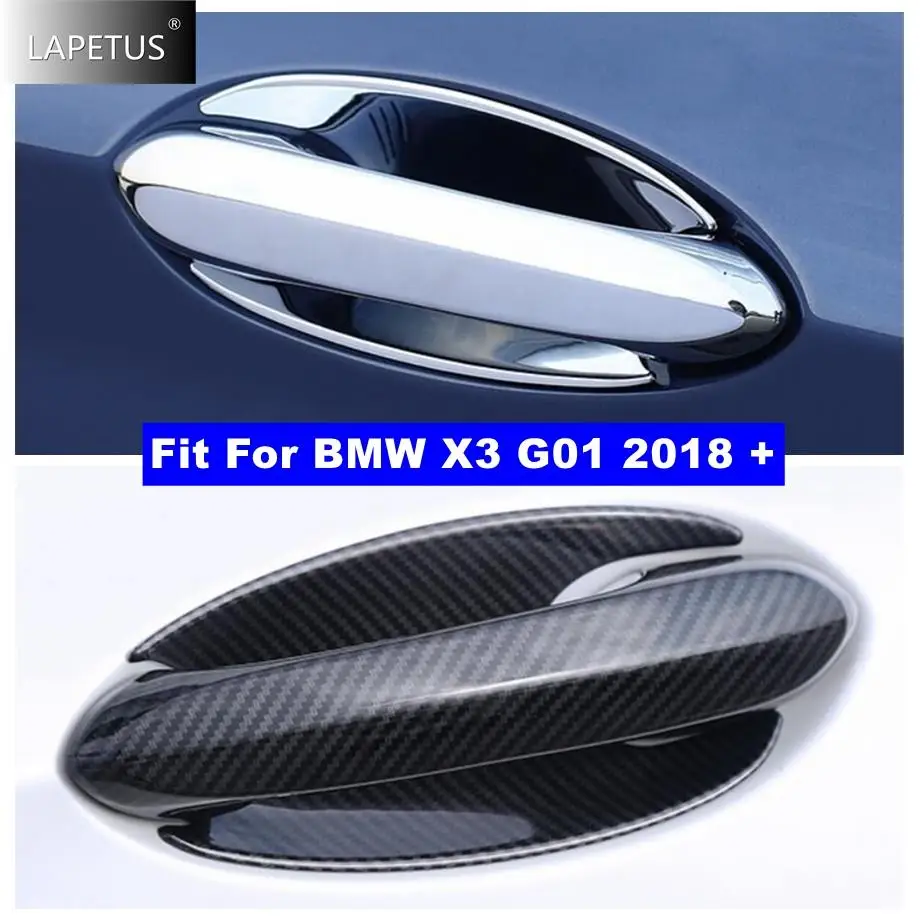 

Auto Side Pull Door Handle &Bowl Protection Decor Cover Trim For BMW X3 G01 2018 - 2021 Chrome / Carbon Fiber Look Accessories