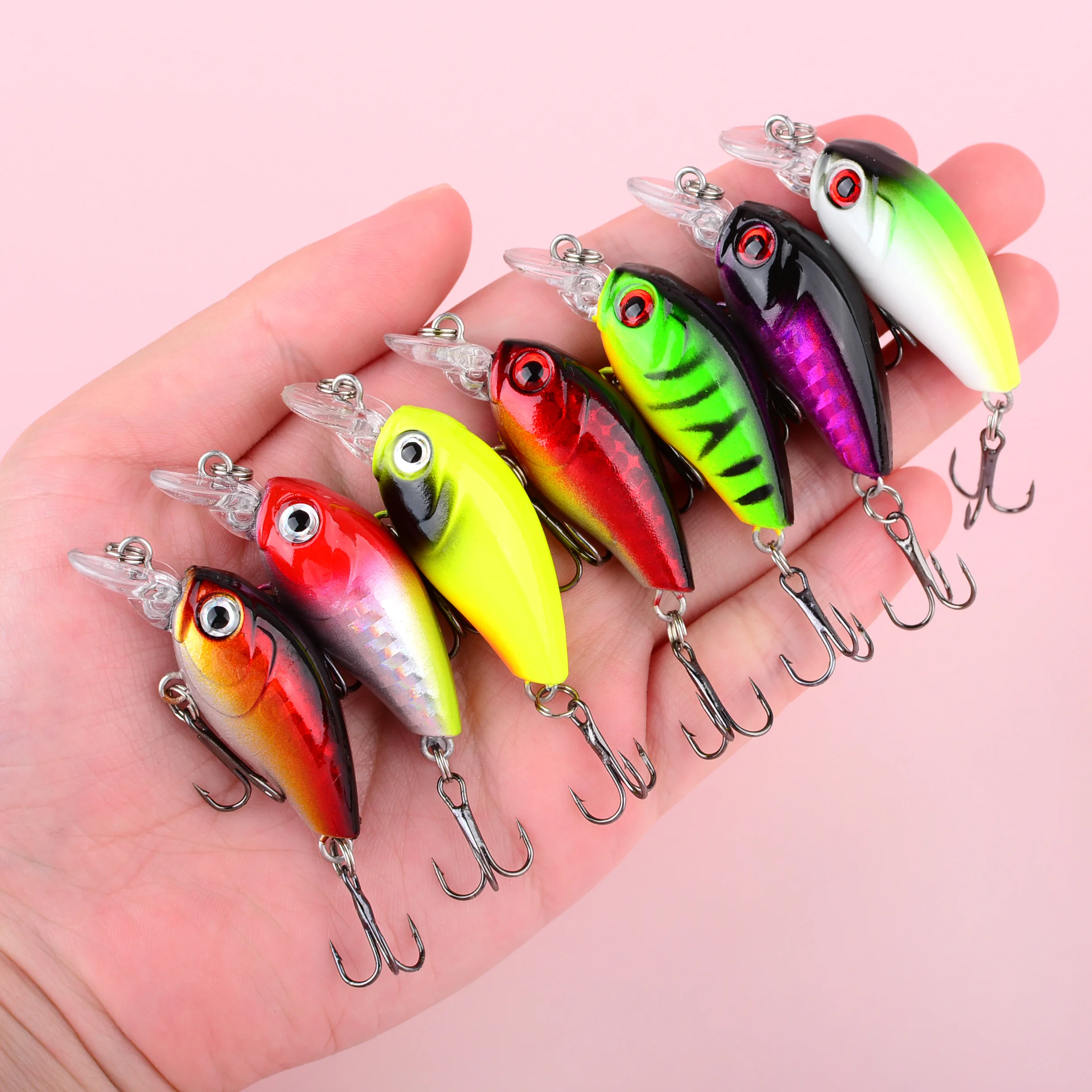 1 Stück Schwimmender Crankbait Kunstköder Wobbler für Karpfen und Barsch Pesca Angelzubehör Schwimmköder