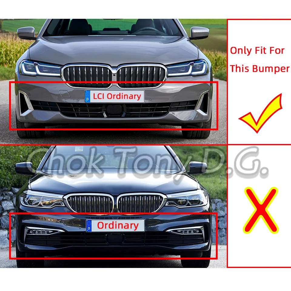 لسيارات BMW 5 Series سيدان G30 LCI 2020 2021 2022 2023 2024 المصد الأمامي سحب هوك غطاء نقل مقطورة قذيفة الوفير غطاء الديكور