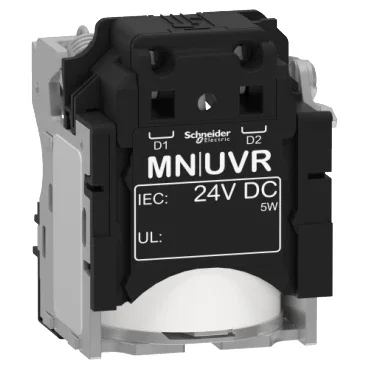 LV429410 Undervoltage release MN,rated voltage 24VDC, screwless spring terminal connections