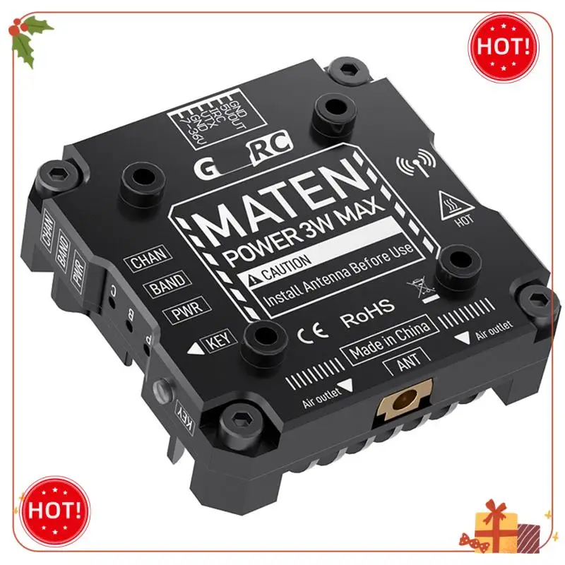 

Durable-For GEPRC MATEN 5.8G 3W VTX PRO 3000Mw 80CH Video Transmitter DC7-36V Built In Mic For FPV Long Range Racing Drone