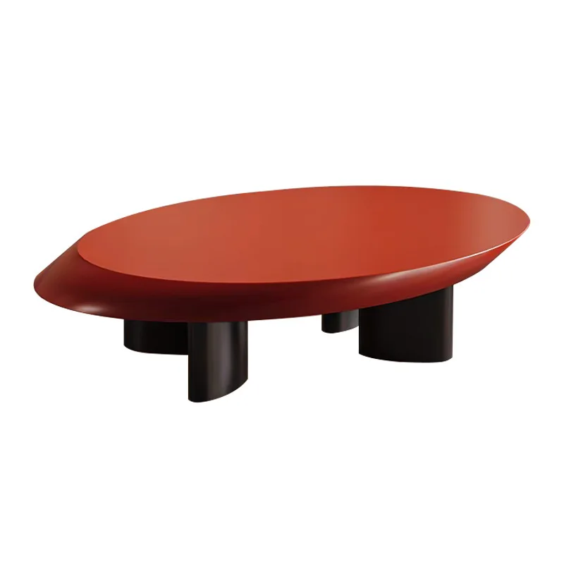 

New Italian style, oval coffee table, simple small apartment, suspended flying saucer coffee table