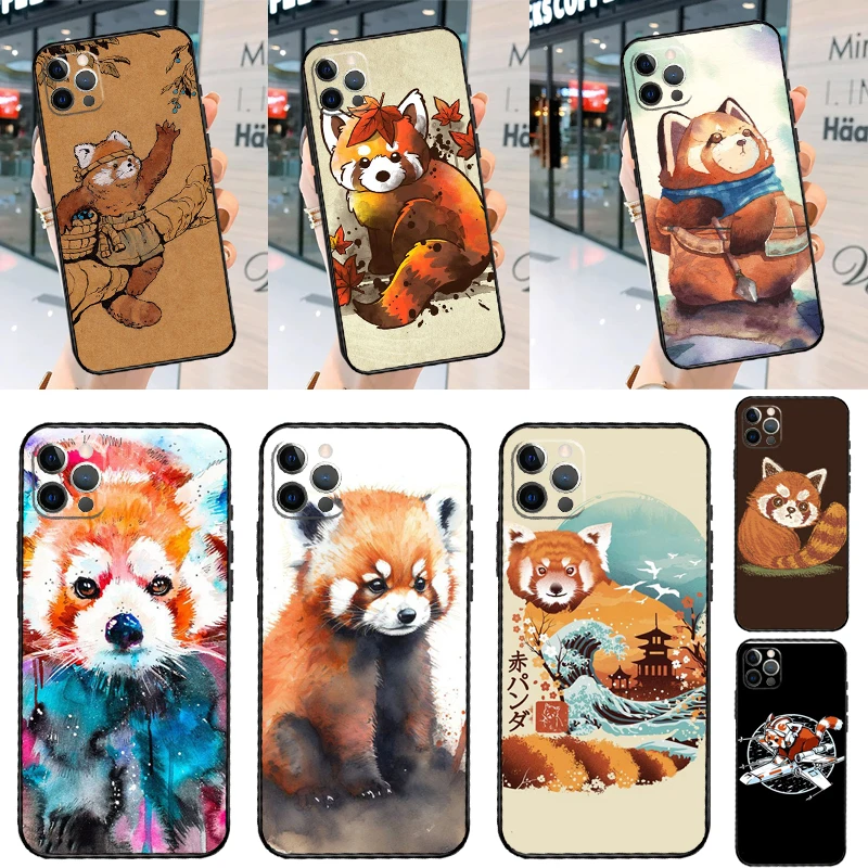 Red Panda Case For Xiaomi 17T Pro 14T 15T 15 17 Ultra POCO F9 Ultra F5 F6 F7 F8 X5 X6 X7 X8 Pro Cover