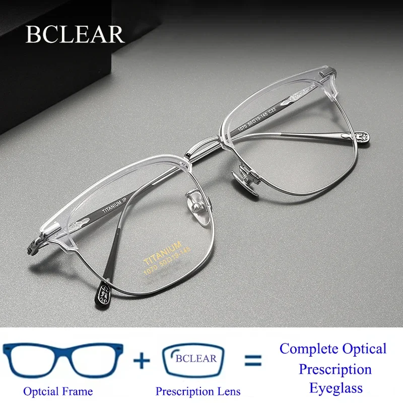 

Guvina Роскошные прогрессивные мультифокальные очки для близорукости Сверхлегкая титановая оправа анти-синие очки для пресбиопии очки по рецепту