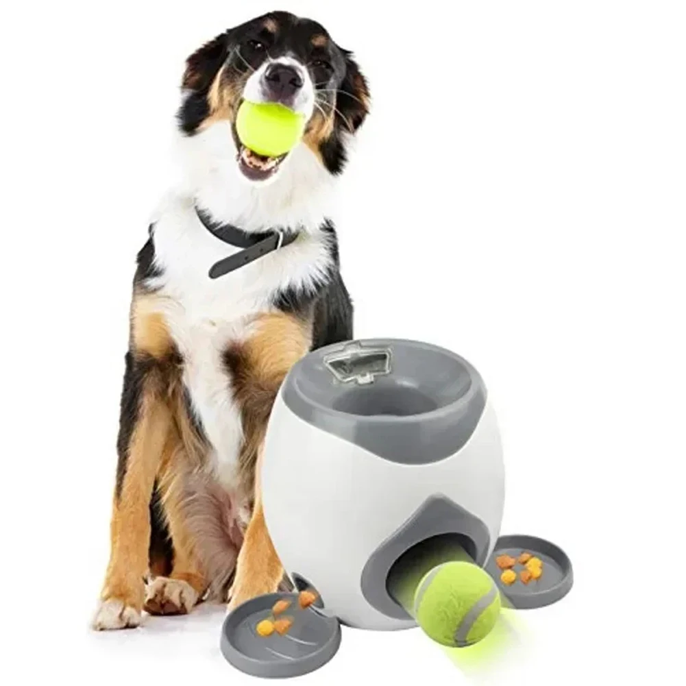 

Automatic Ball Launchers With Pet Feeder Space Saving Indoor Training Toy For Indoor Outdoor