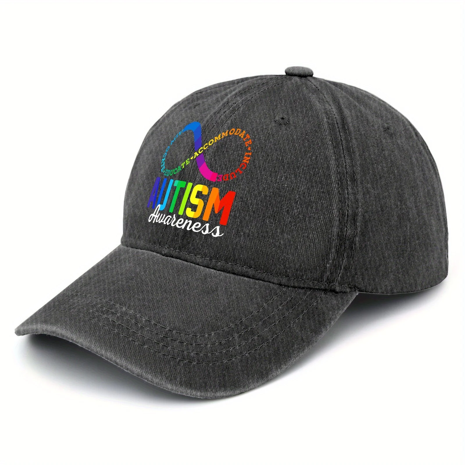 Autism Awareness Shirt Infinity Symbol Men Womenworld autism acceptance week Vintage Washed 6Color Baseball Cap Lightweight Sun