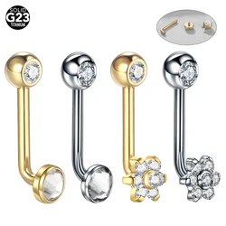 10pcs/lot Titanium Zircon Christina Vertical Hood Piercings Round Lip Belly Rings Sexy Vagina Genital VCH Eyebrow Women Jewelry