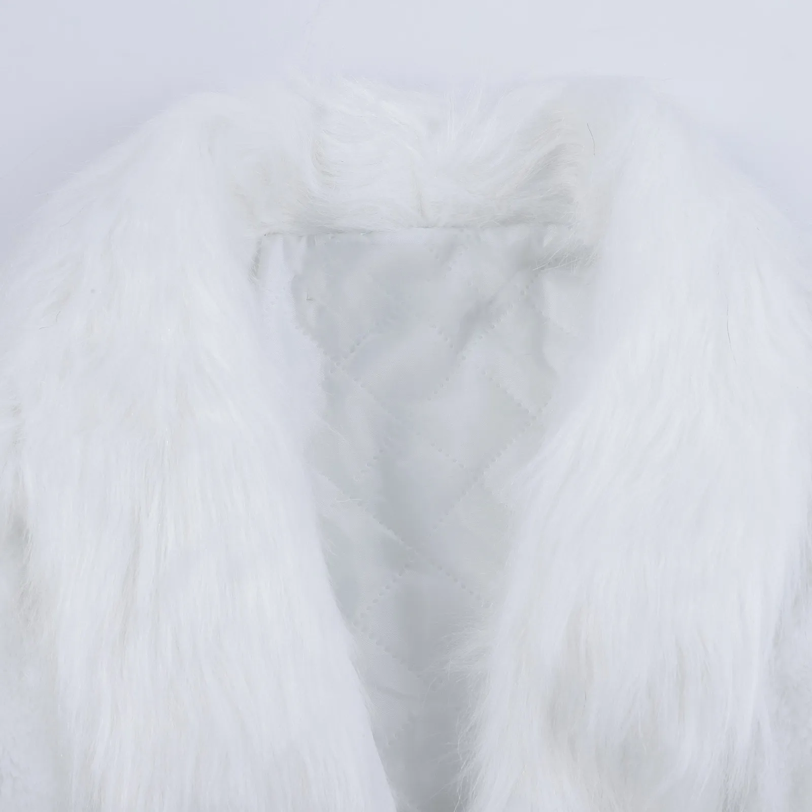 Manteau Blanc Élégant en Fausse Fourrure pour Femme, Veste de Luxe, Nouvelle Mode d'Hiver Chaude à Manches sulf, 2024