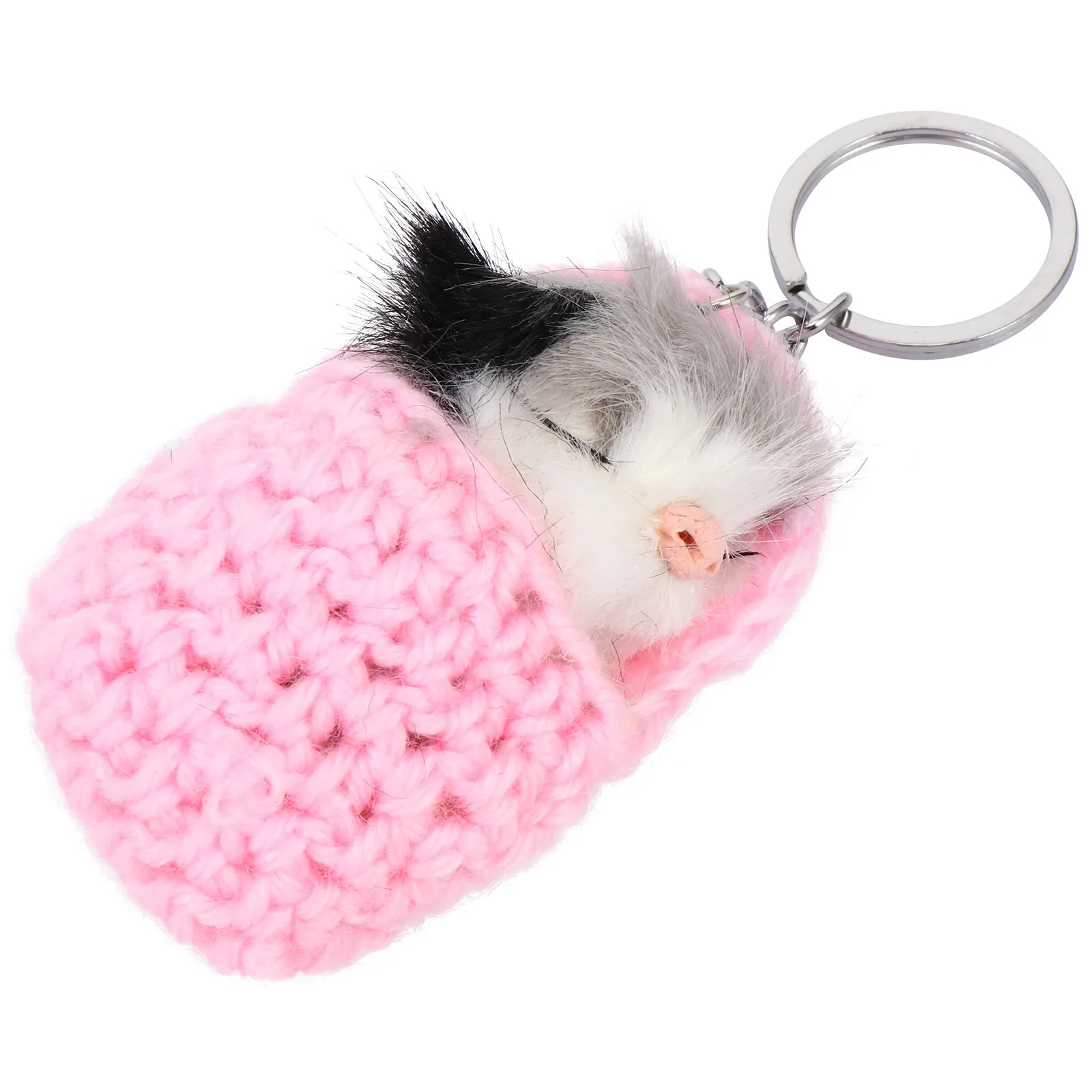 1Pcs Sleeping Mouse Keychain Premium Alloy Key Ring Bag Ornament Phone Strap Car Key Holder Fashion Accessory Cute Gift