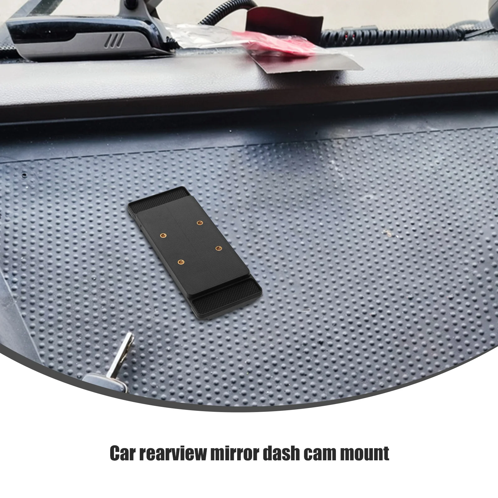 

Universal Dash Cam Mount Rearview Mirror Bracket Clear Recording Rotating Car Snap Plate Continuous Video Capture Convenient