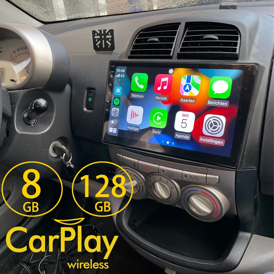 128GB Android 14 Radio For Toyota Passo Daihatsu Boon Sirion Subaru Justy Perodua Myvi GPS Stereo Car Multimedia Video Player