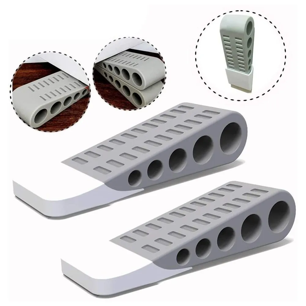 Rubber Door Stop Wedge Jammer Stopper Home Decor Kids Baby Children Safety Tool  124*40*30mm Doorstops  Home Hardware