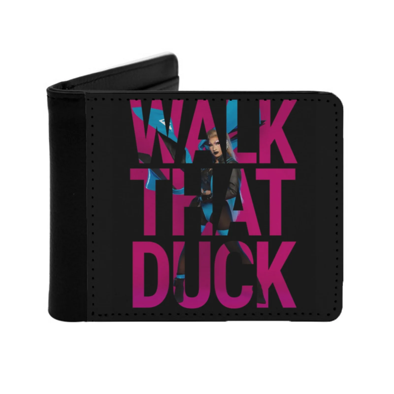 Walk That Duck Men Wallets Card Man Wallet Short Purse Bi-Fold Personalized Purses You Better Walk That Duck Anetra Rpdr