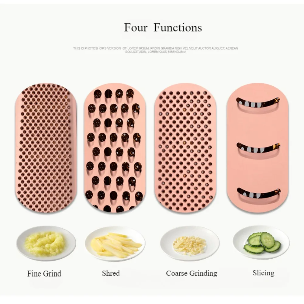 Stainless Steel Grinding Grater Multi Functional Vegetable Cutters Potato Slicer Grater For Carrots Kitchen Tool Ginger Garlic