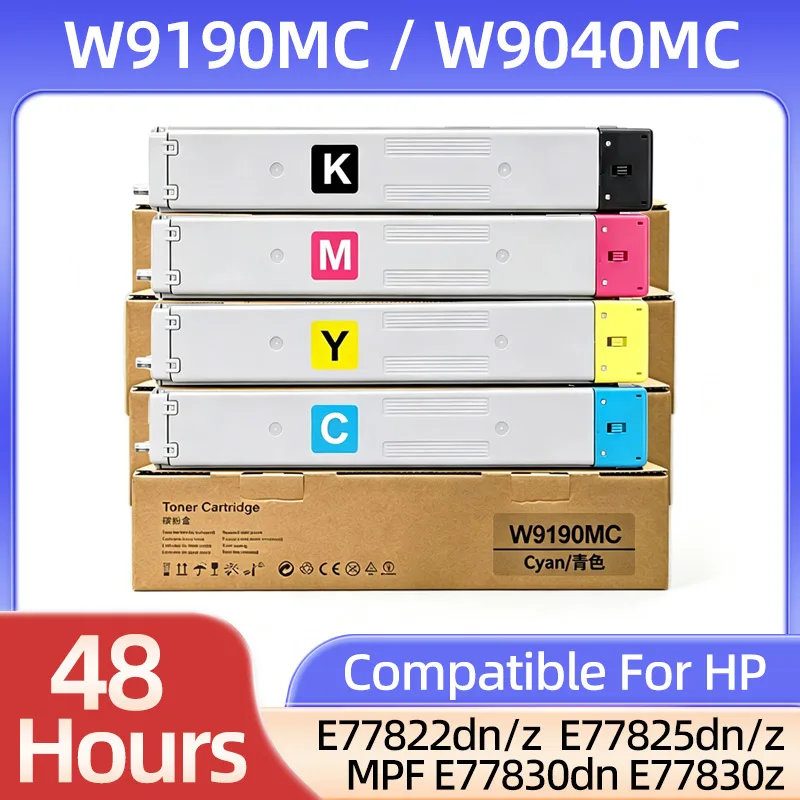 W9040MC W9190MC W9191MC Toner Cartridge Compatible for HP Color LaserJet MFP E77822dn E77822z E77825dn E77825z E77830dn Printer
