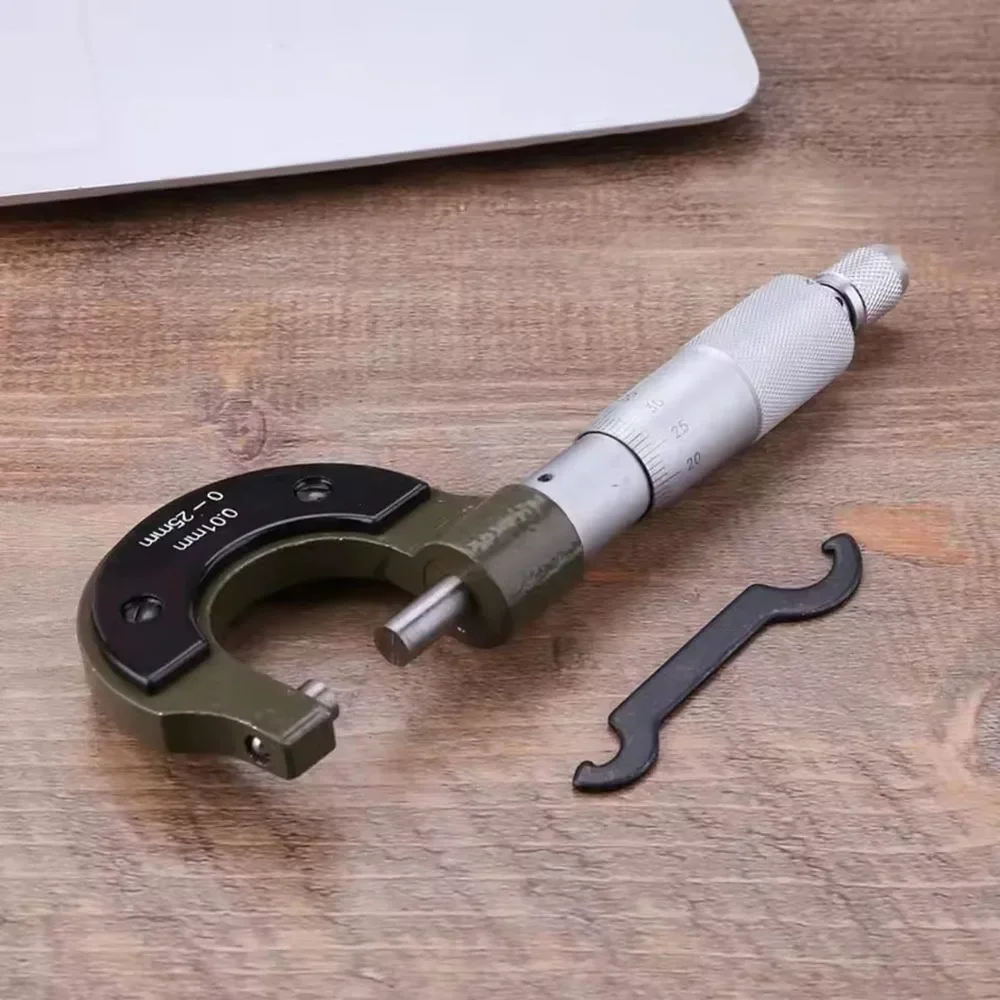 Outside Micrometer 0-25mm Metric Carbide Gauge Standards Caliper Measurement Tools Teaching