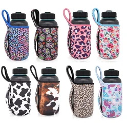 1PC Reusable Neoprene Insulator Water bottle Carrier holder Sleeves with Handle for 32 Oz Wide Mouth Sport Water Bottle