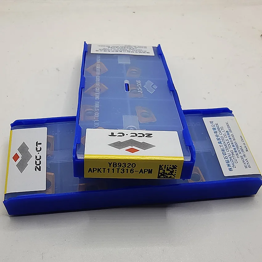 Imagem -05 - Carbide Insert Milling Inserts para Aço e Apkt11t316-apm Yb9320 Apkt11t316-apm Apkt11t316-apm Apkt11t316 Zcc.ct Lâmina Cnc Aço Inoxidável