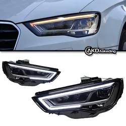 Auto Parts Headlights For A3 8V Sedan 2013-2016 S3 latest Styling LED Daytime Lights Dual Projector Car Accesorios Modified