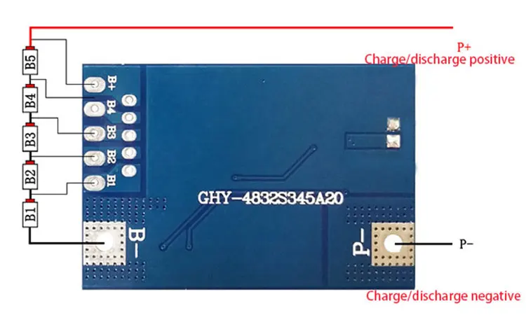 5S 20A  18.5V Li-ion BMS PCM  Battery Protection Board With Balancing  For  LicoO2 Limn2O4