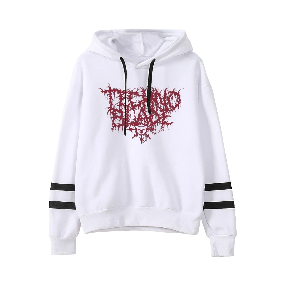 Technoblade Metal Font Hoodie Pocketless Parallel Bars Sleeve Streetwear Men Women Sweatshirt New Fashion Clothes