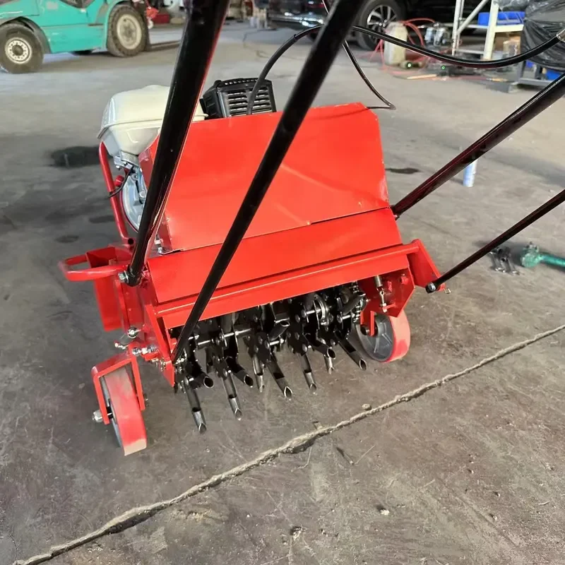 Hollow Tine Grass Lawn Aerator Coring Lawn Aerator Soil Compacted Lawn Golf Course Drill Machine for Community Parks