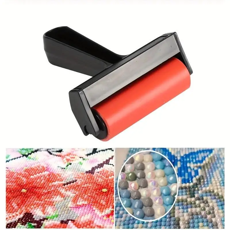 10cm Diamond Painting Roller Plastic Rubber Press Wheel DIY Diamond Pressing Tool Square Drill Round Drill Reinforcement Colorful Roller view 3