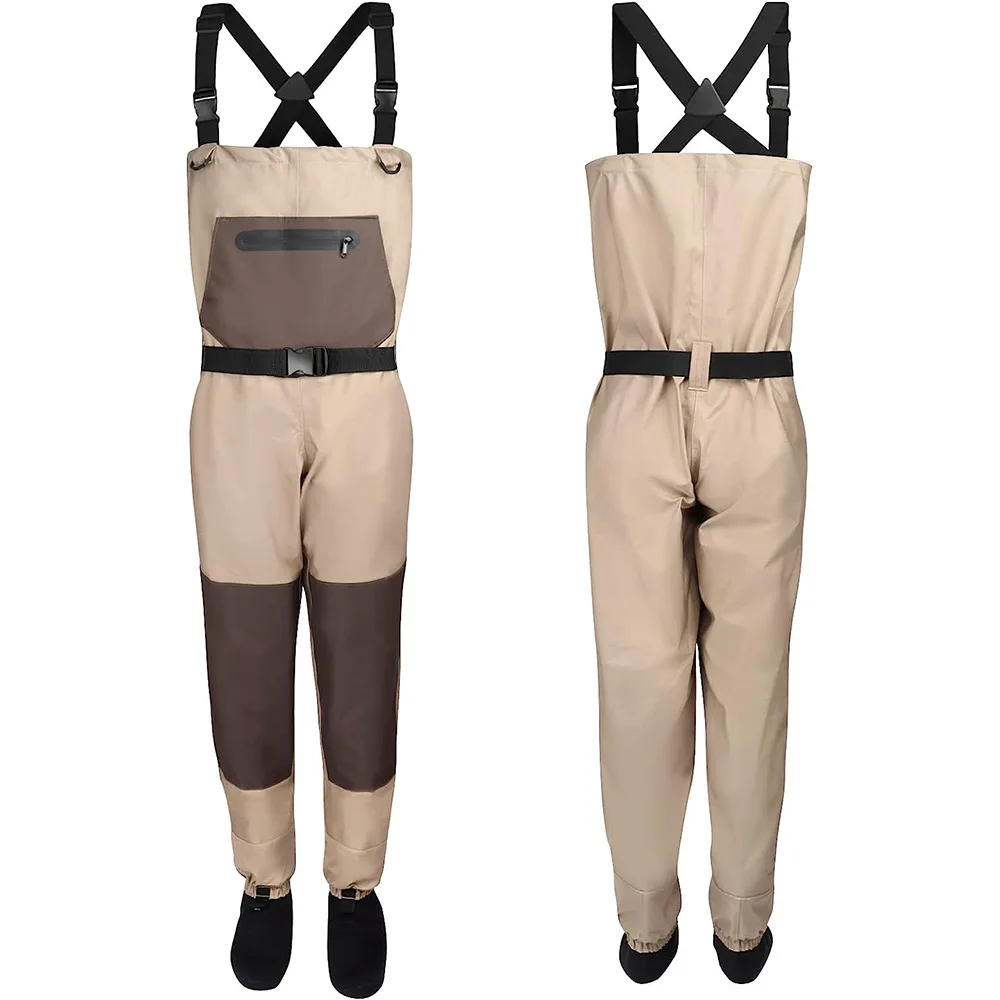 Goture Fishing Wader Lightweight Stocking Foot Men’s Breathable Outdoor Waders Waterproof Fly Fishing Chest S/M/L/XL/XXL Size
