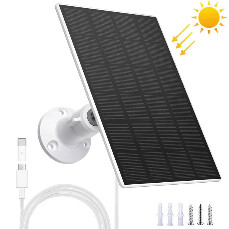 

Waterproof Solar Panel for Security Camera Eufy Cam E 2 2 Pro 2C 2C Pro SoloCam E20/E40/L20/L40/S40 4G LTE Starlight Camera etc.