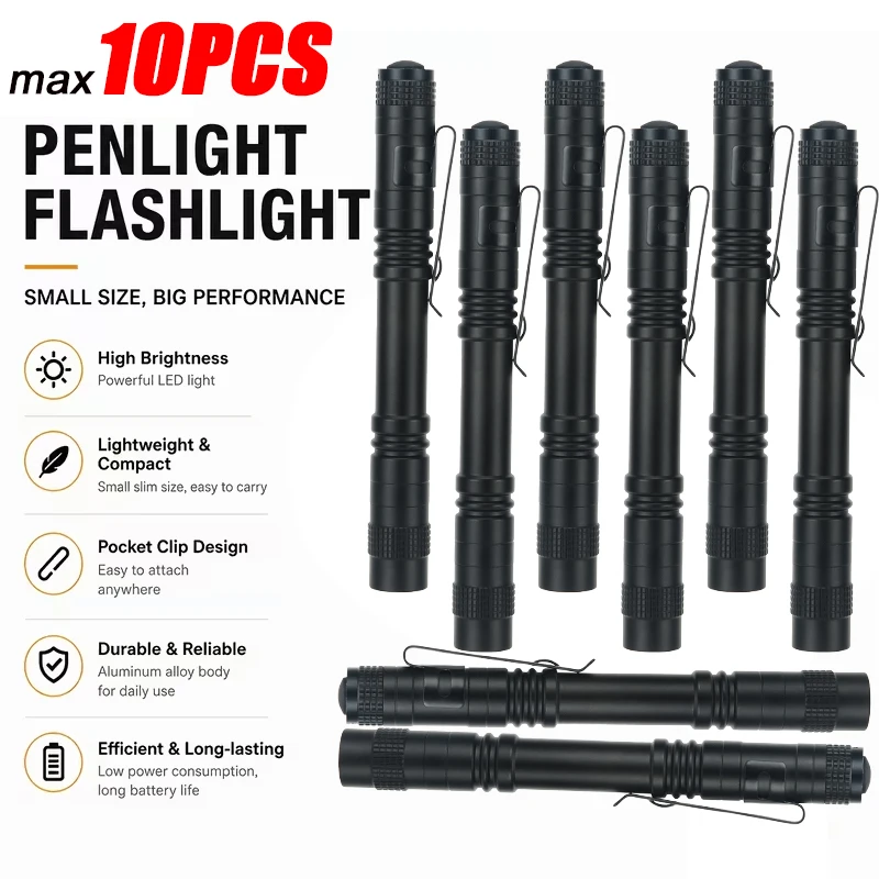 Mini Portable LED Pen Light Pocket Ultra Bright High Lumens Handheld Flashlight Linterna Torch For Camping Outdoor Emergency