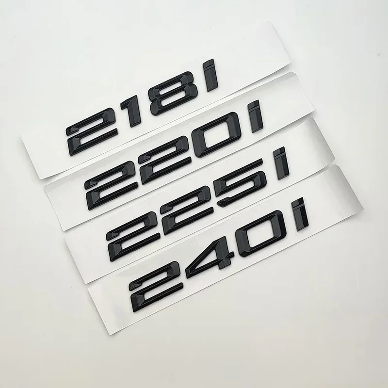 For new font number 216i 218i 220i 225i 228i 230i 235i 240i letters Badge ABS for BMW F45 F22 F23 G42 car rear enclosure sticker