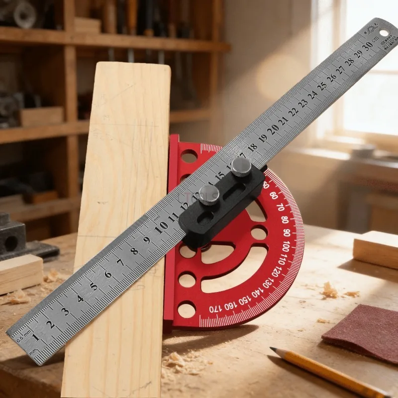 Adjustable Angle Ruler High-precision Multi-function 90-degree Angle Protractor Angle Measuring Instrument Industrial  Tools