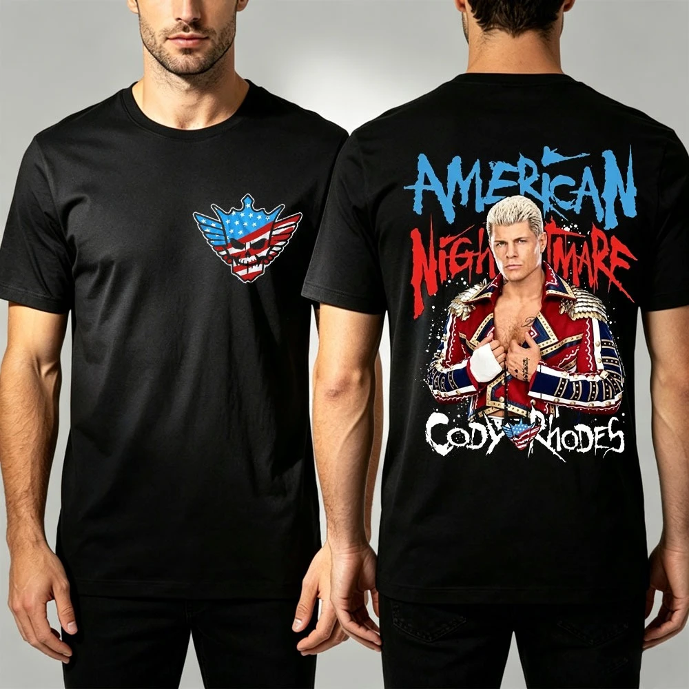 American Nightmare Cody Rhodes Grafik-T-Shirts für Damen und Herren, Sommer, Outdoor, atmungsaktives Baumwoll-T-Shirt für Fans, kurzärmelig, S-3XL