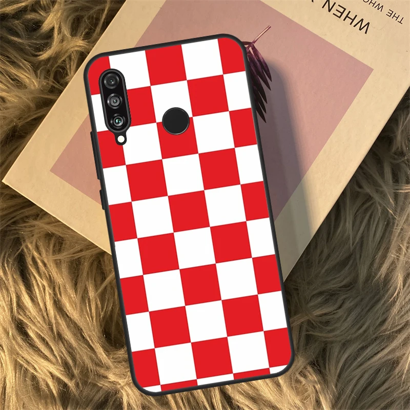 크로아티아 국기 화웨이 노바 9 10 SE 3i 7i 8i 11i 12i Y60 Y61 Y70 Y72 Y73 Y90 Y91 P20 P30 P40 라이트 케이스