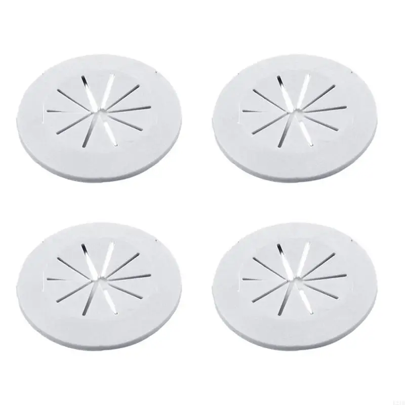 Set Of 4 PVC Cord Organizers Caps 55mm for Stand Desk Wire Hole Concealment 