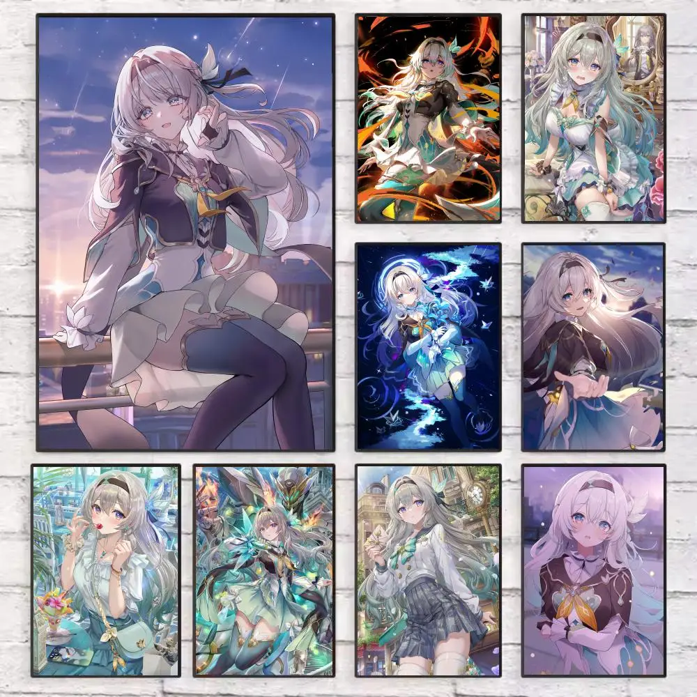 

Firefly Honkai Star Rail Poster Wall Art Sticky for Living Room Bedroom Office Hallway Bar Home Decor Gift Idea