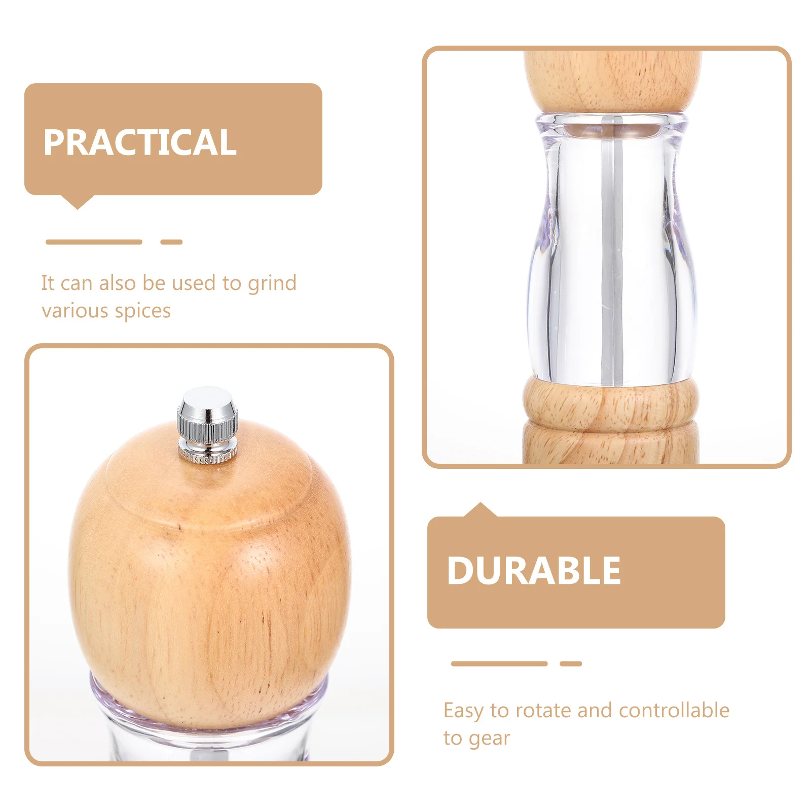 

Manual Pepper Mill For Kitchen Home Use Salt Pepper Grinder Seasoning Shaker Bottle Kitchen Gadgets Tool