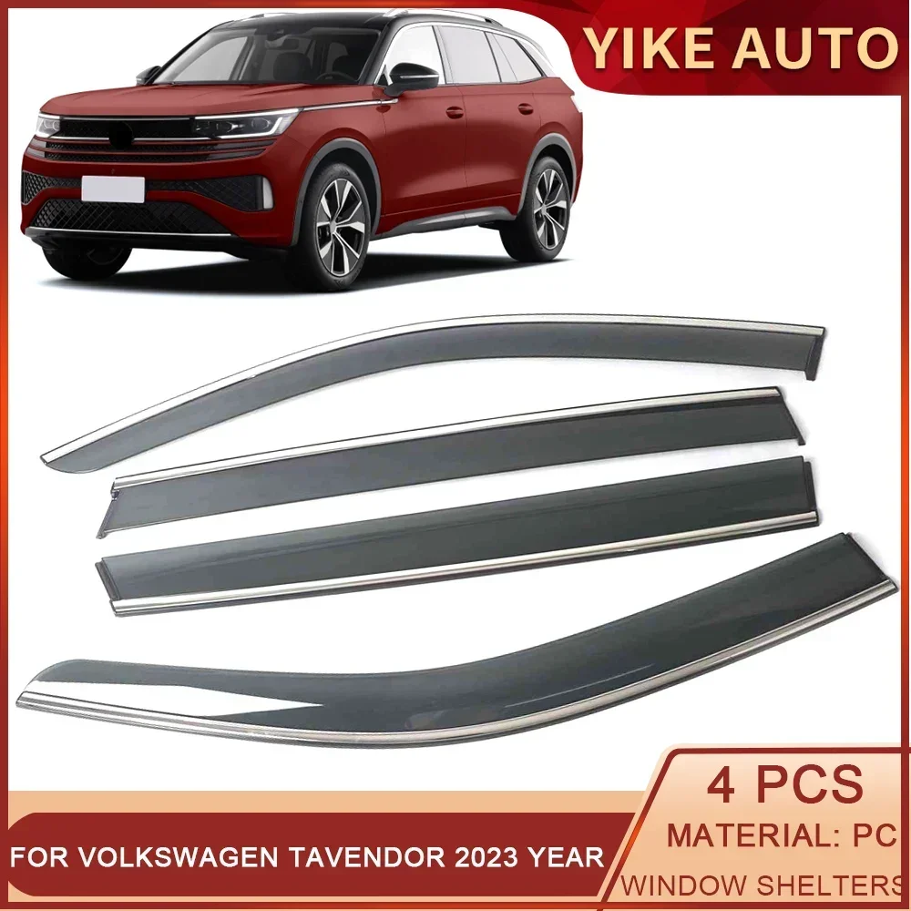 For Volkswagen Tavendor 2023 Car Window Sun Rain Shade Visors Shield Shelter Protector Cover Sticker Exterior Accessories