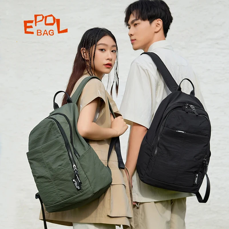 

Epol Large Capacity Backpacks for Teenagers Nylon Lightweight Waterproof Shoulders Bag Canvas Sports Fashion School Bags 3043-02