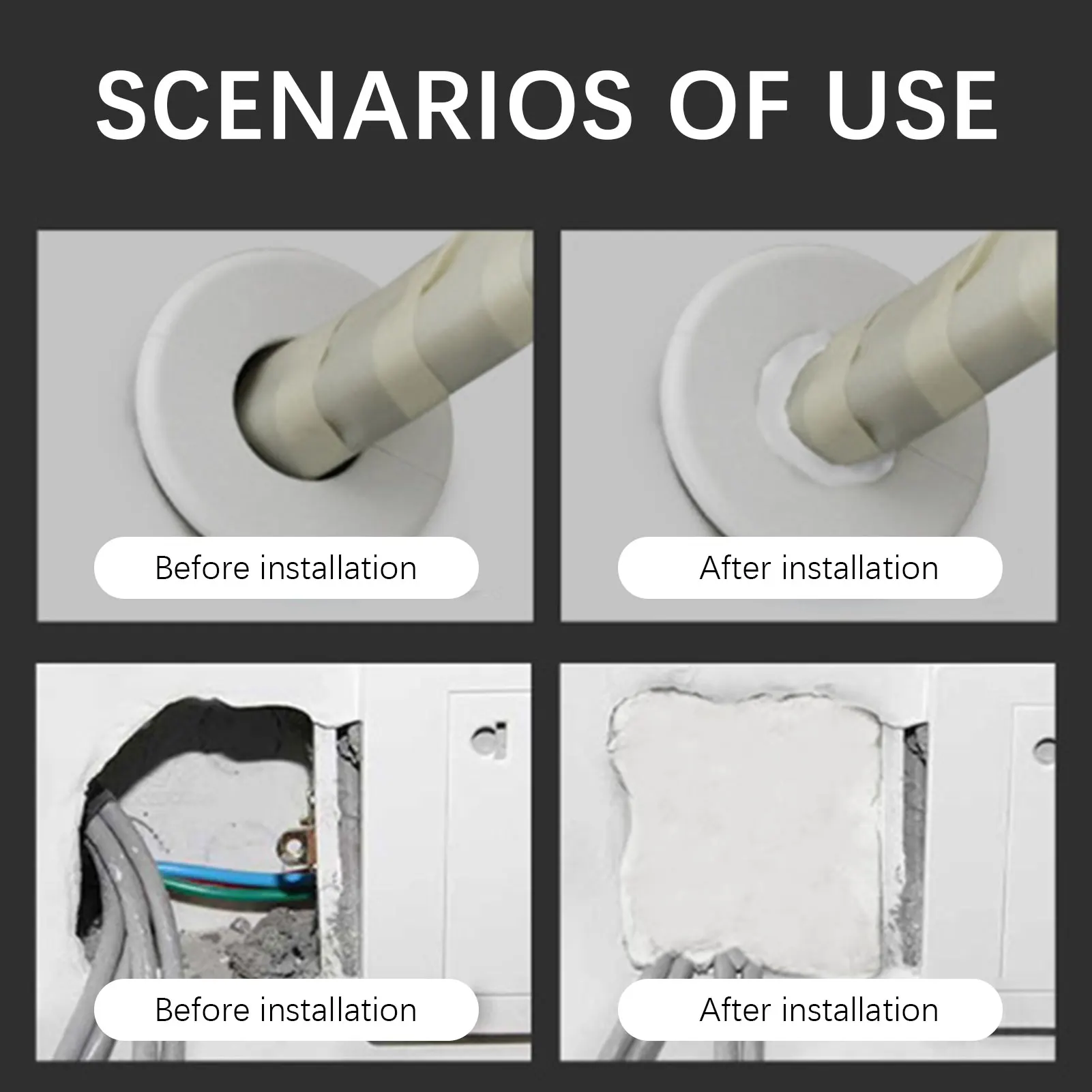 1/5/10pcs Repair Sealing Clay,Home Waterproof Sealant for Drain Connection Air Conditioning Hole,Quick Mending Mud for Wall Hole