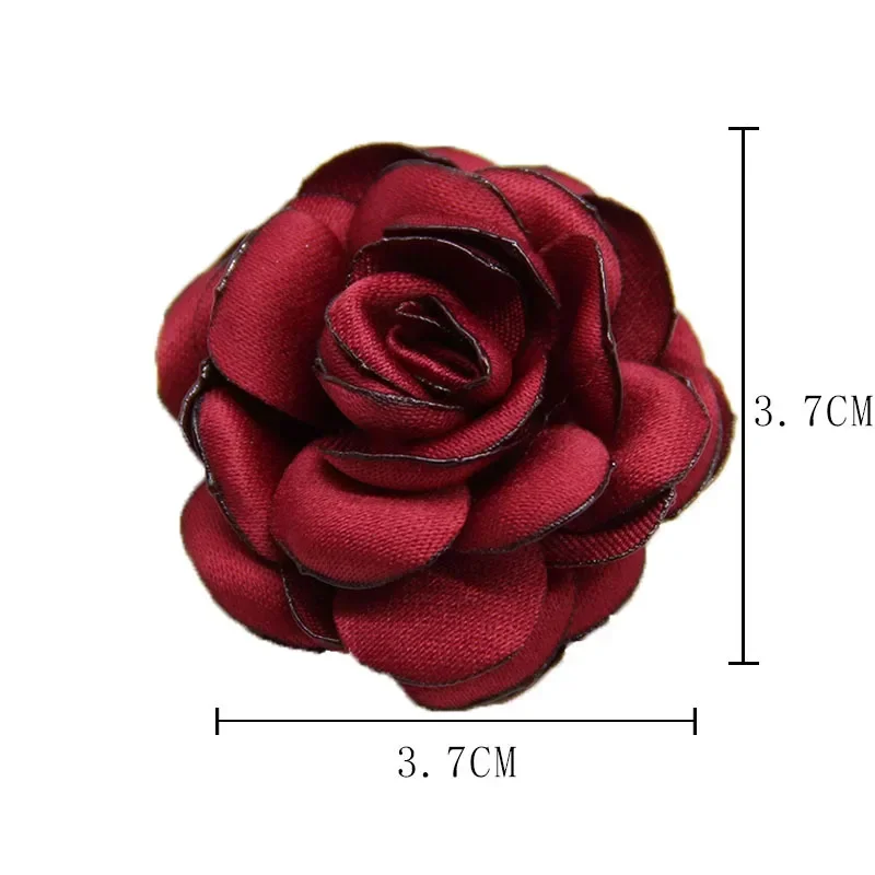 10pcs Handmade Rose Fabric Artificial Flowers DIY Hair Clips Clothing Headscarf Bridal Headdress Artificial Flowers Accessories