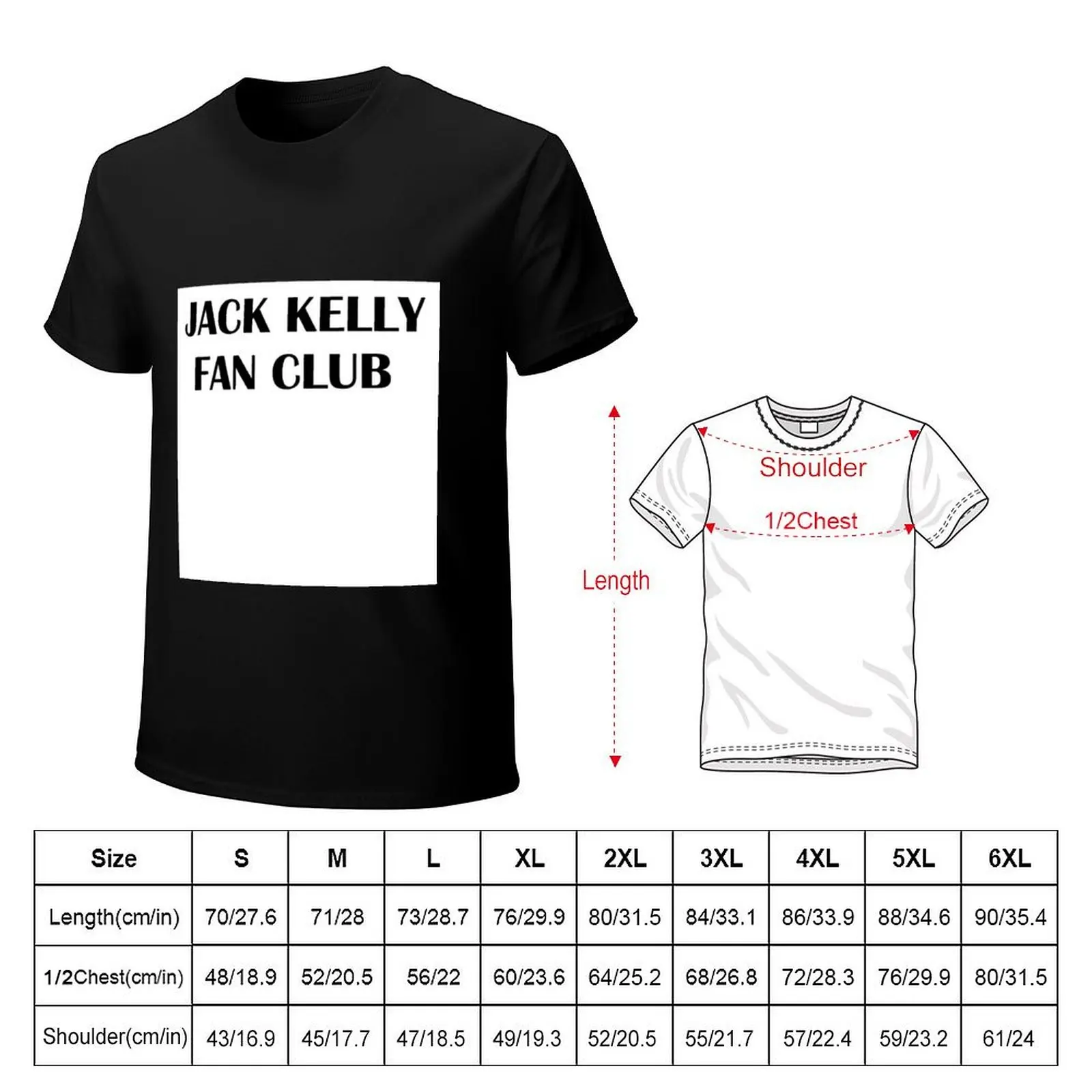 Jack Kelly Fan Club T-Shirt Simple Print Design T-Shirt