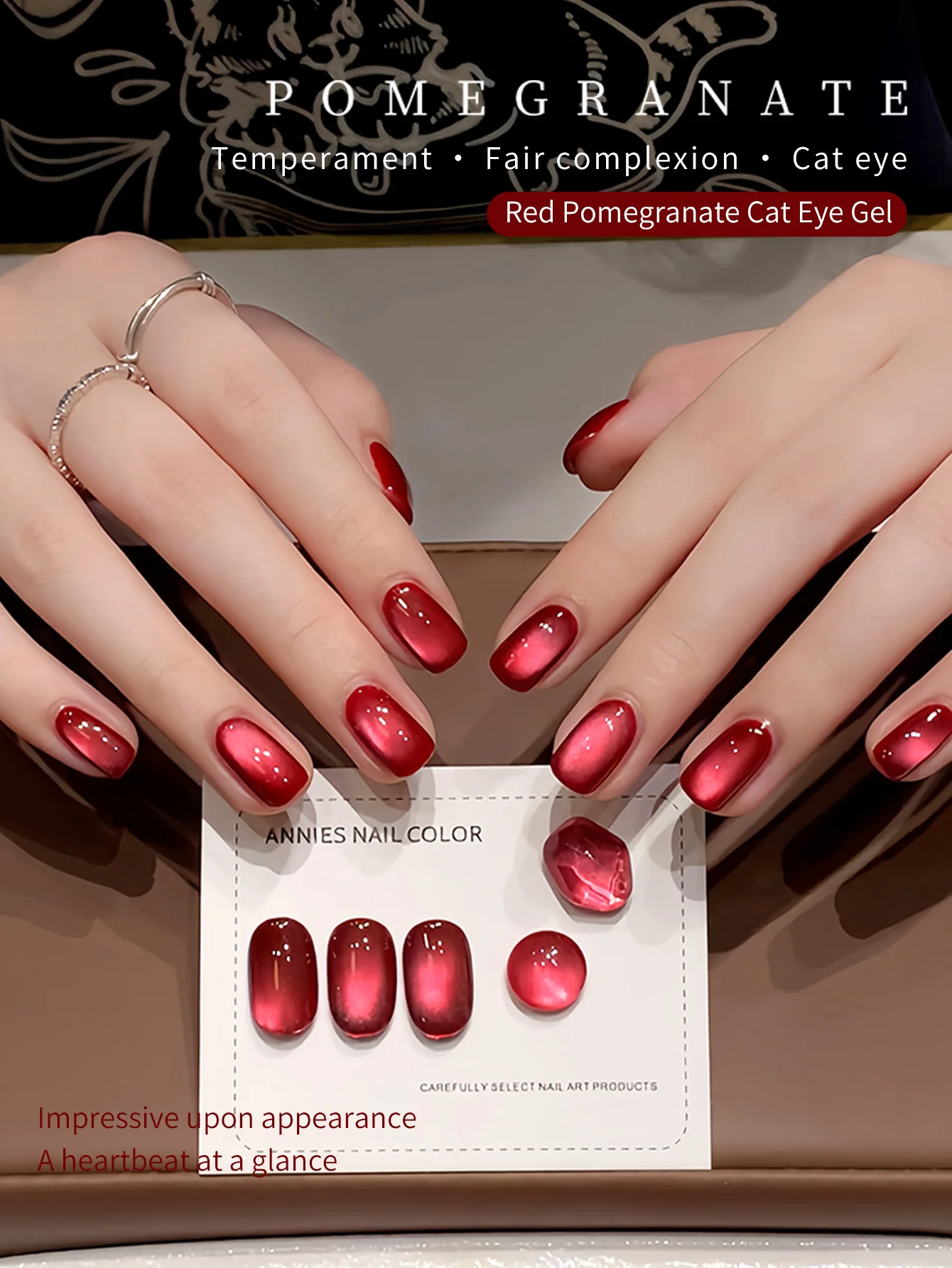 10 مللي المحيط الأحمر القط العين هلام طلاء الأظافر 2025 مبيعا اللون الأحمر فلاش الزجاج الخرز القط المغناطيسي هلام الأظافر الحمراء