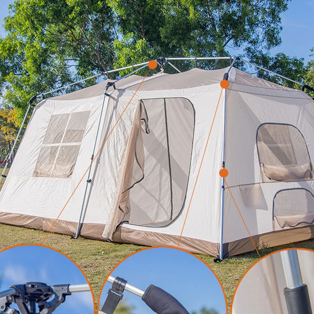 Camping tent 6 person family outdoor picnic outing house hut village shape large size