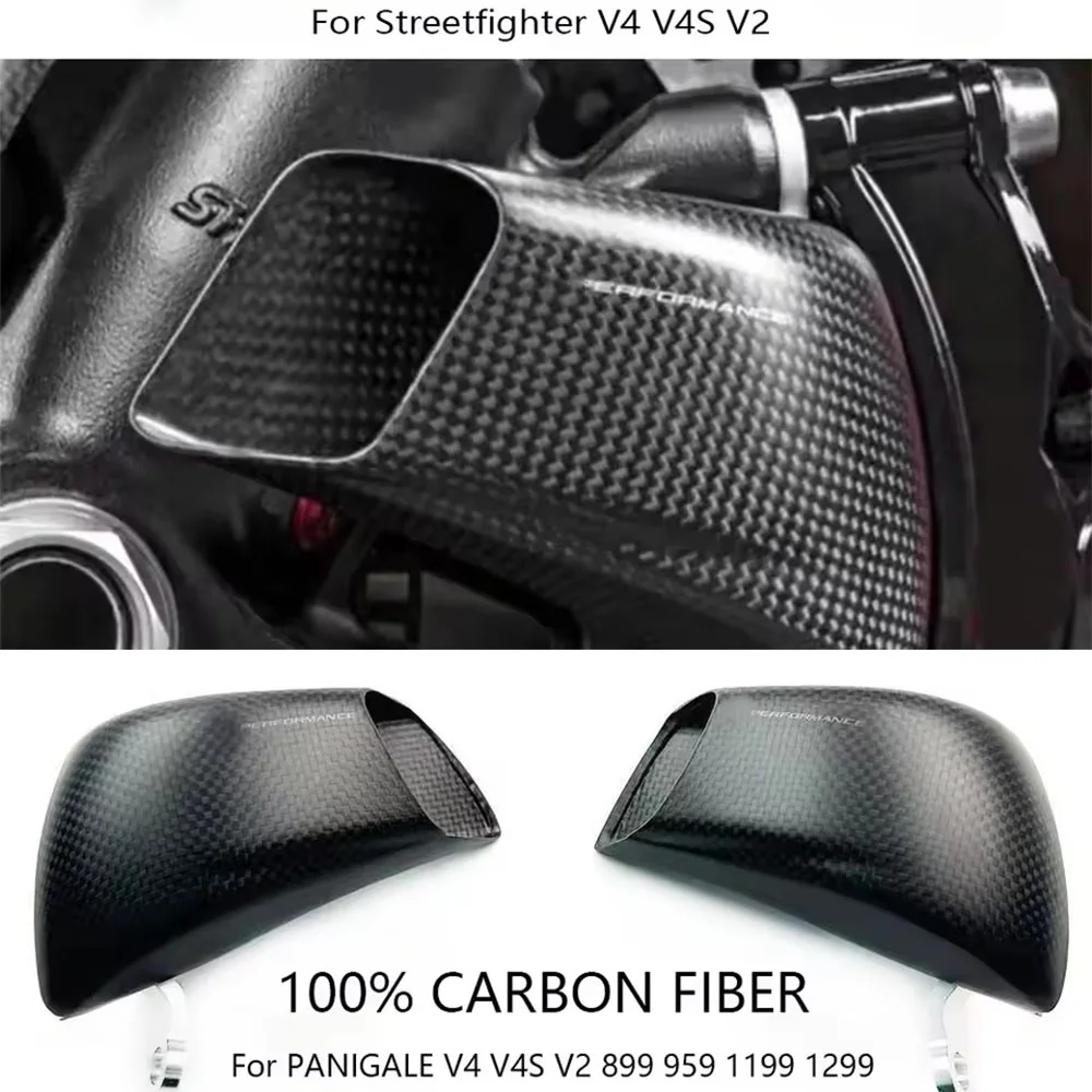 Carbon Fiber Motorcycle Air Ducts Brake Caliper Radiator Cover For DUCATI PANIGALE V2 899 959 1199 1299 Hyper 950 Multistrada V4