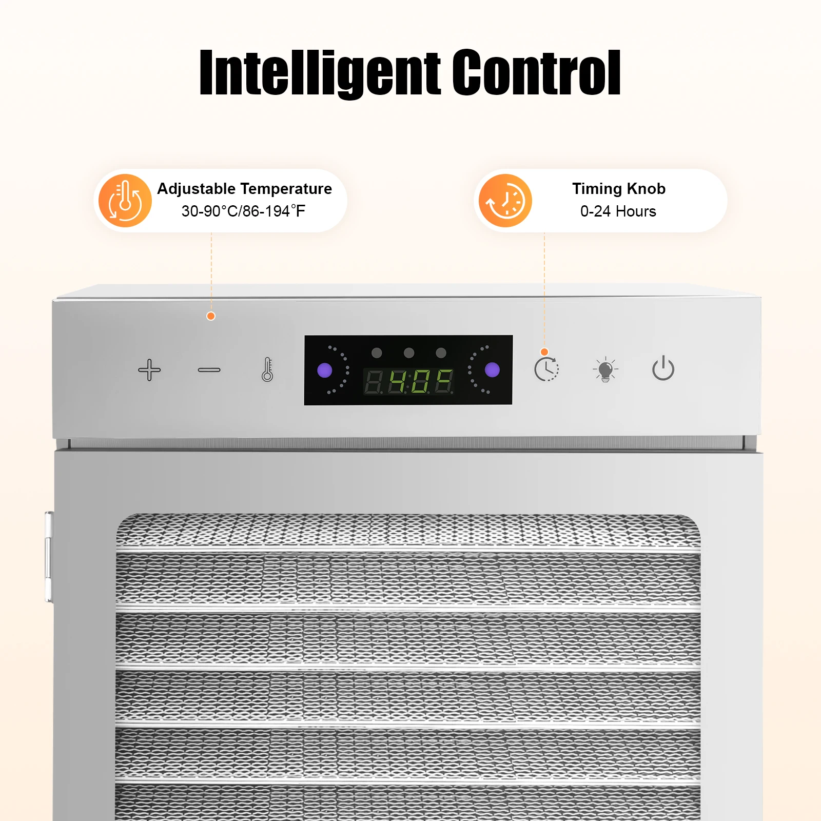 18단 트레이 식품 건조기 304 201 스테인리스 스틸 과일 건조기 800W 상업용 식품 건조기 (고기, 과일, 쇠고기, 애완동물 사료용)