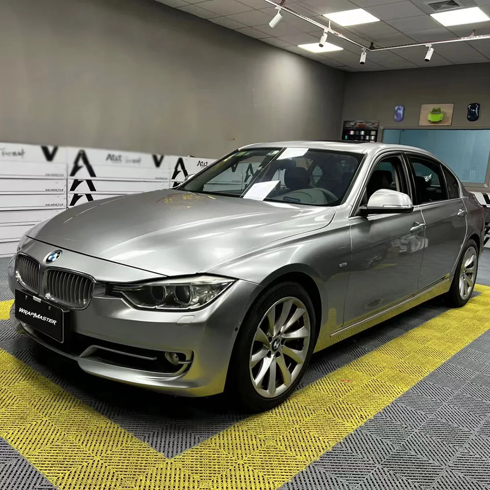 

PET Backing Glossy Metallic Carbon Fiber Roll Carbon Fiber Mat Paint Protection GT Silver