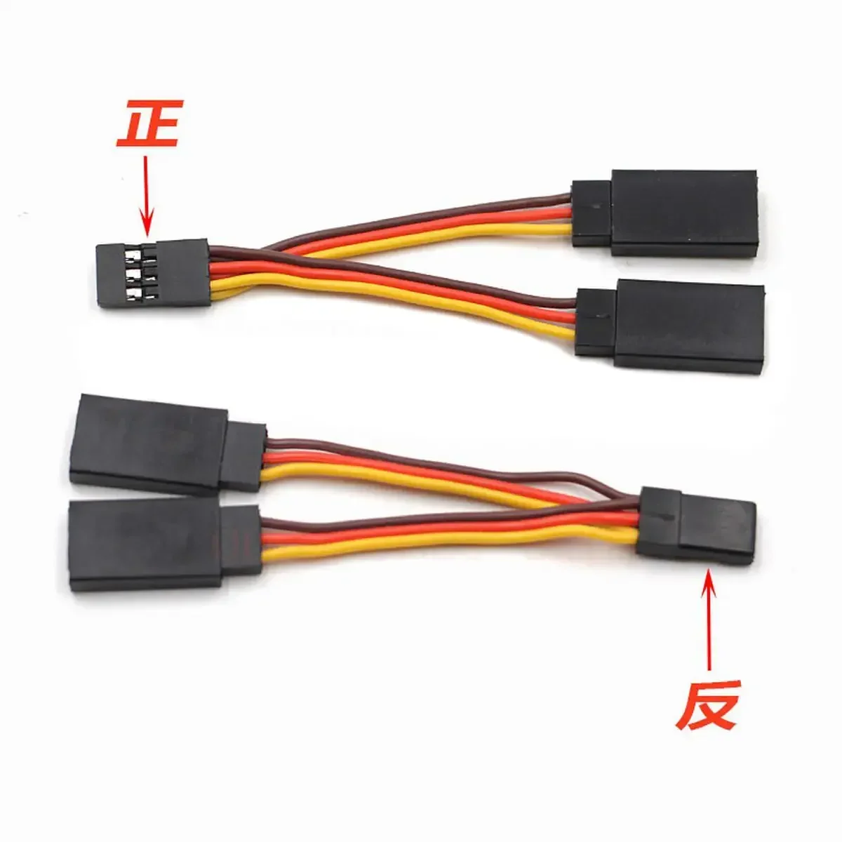 2pcs RC Servo Y Lead Cable Connector Male Female Wire Splitter Futaba JR 15cm for RC Boat Car Helicopter Toys Car Aircraft FPV