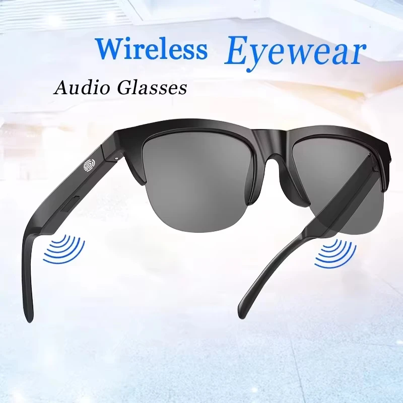 Gafas de sol inteligentes gafas Bluetooth llamada deportes al aire libre auriculares HIFI luz azul impermeable Anti-UV para hombres y mujeres