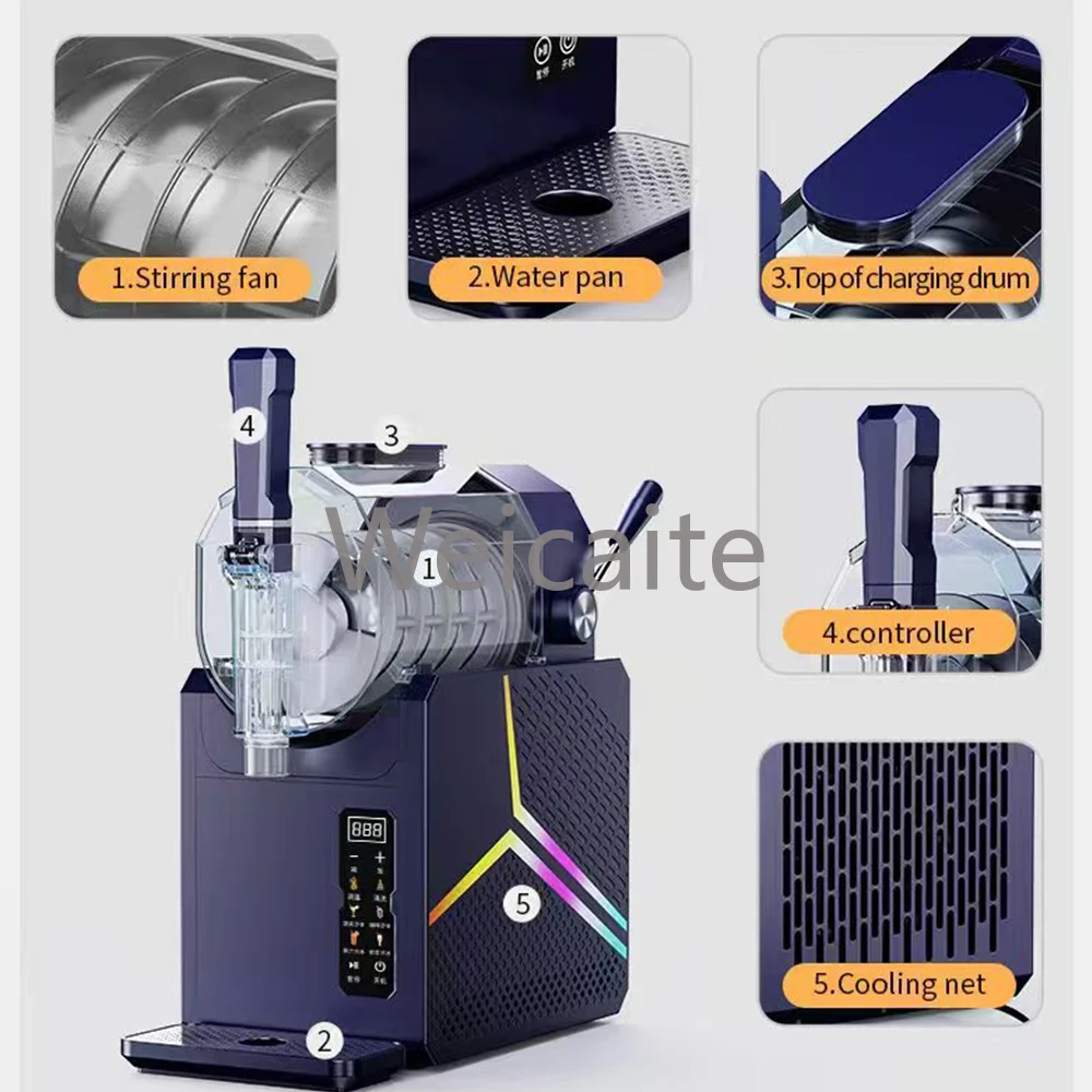 Automatic Machine Snowflake Ice Flake Machine Electric Snack Snowflake Ice Cream Roller Machine Household Drink